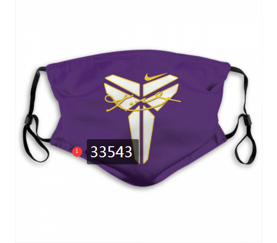 2021 NBA Los Angeles Lakers #24 kobe bryant 33543 Dust mask with filter->nba dust mask->Sports Accessory